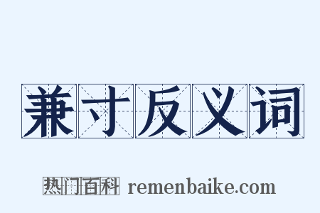 兼寸反义词是什么意思的图片